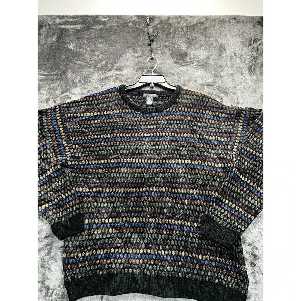 Geoffrey Beene Men's XL Vintage Textured Knit Sweater Made In Korea